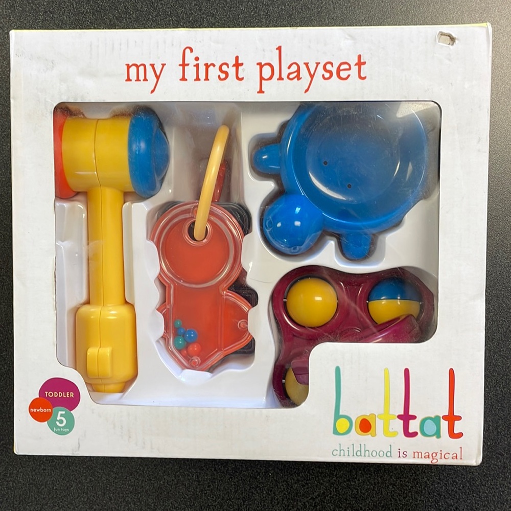 BATTAT My First PLAYSET FOR TODDLER ( 4 TOYS ) BPA FREE, 2014